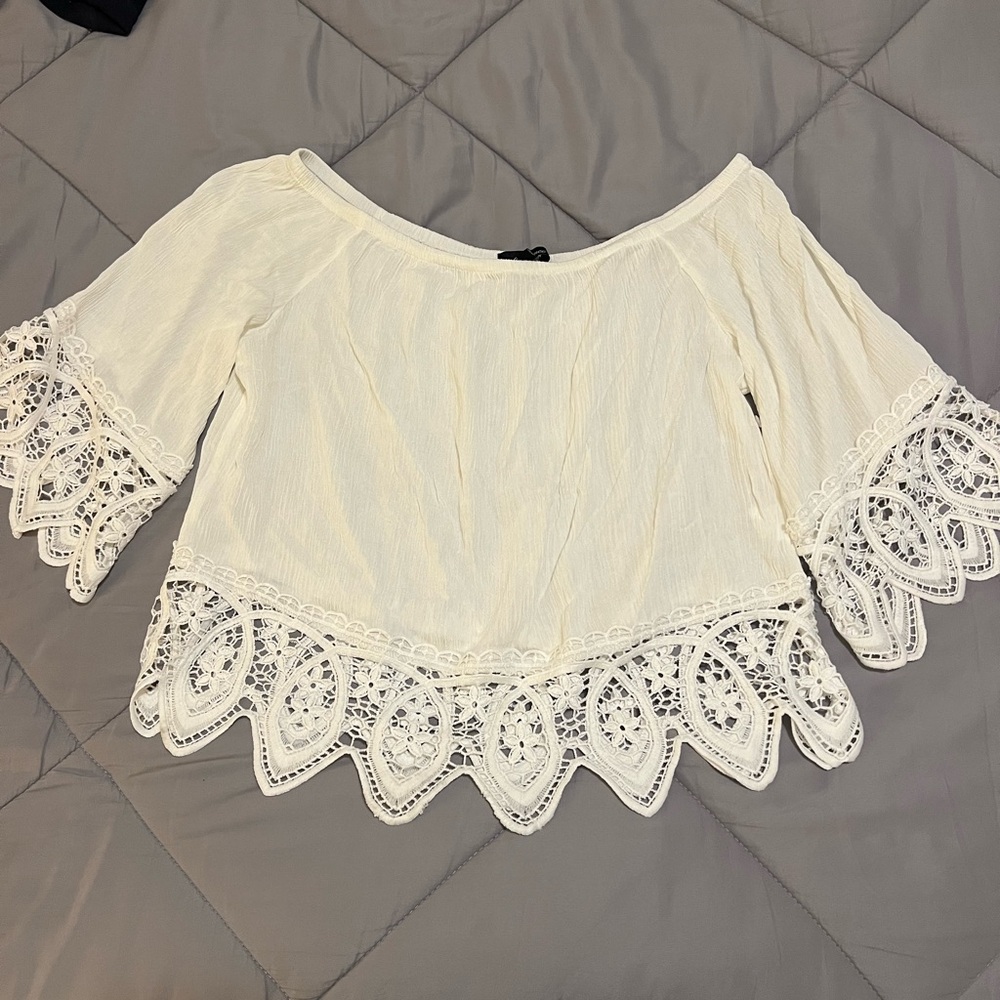White off the shoulder top